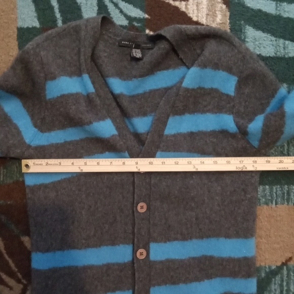 Marc By Marc Jacobs Striped Cardigan Preppy Bowl Lambswool Preppy Sz Xl - Picture 6 of 10